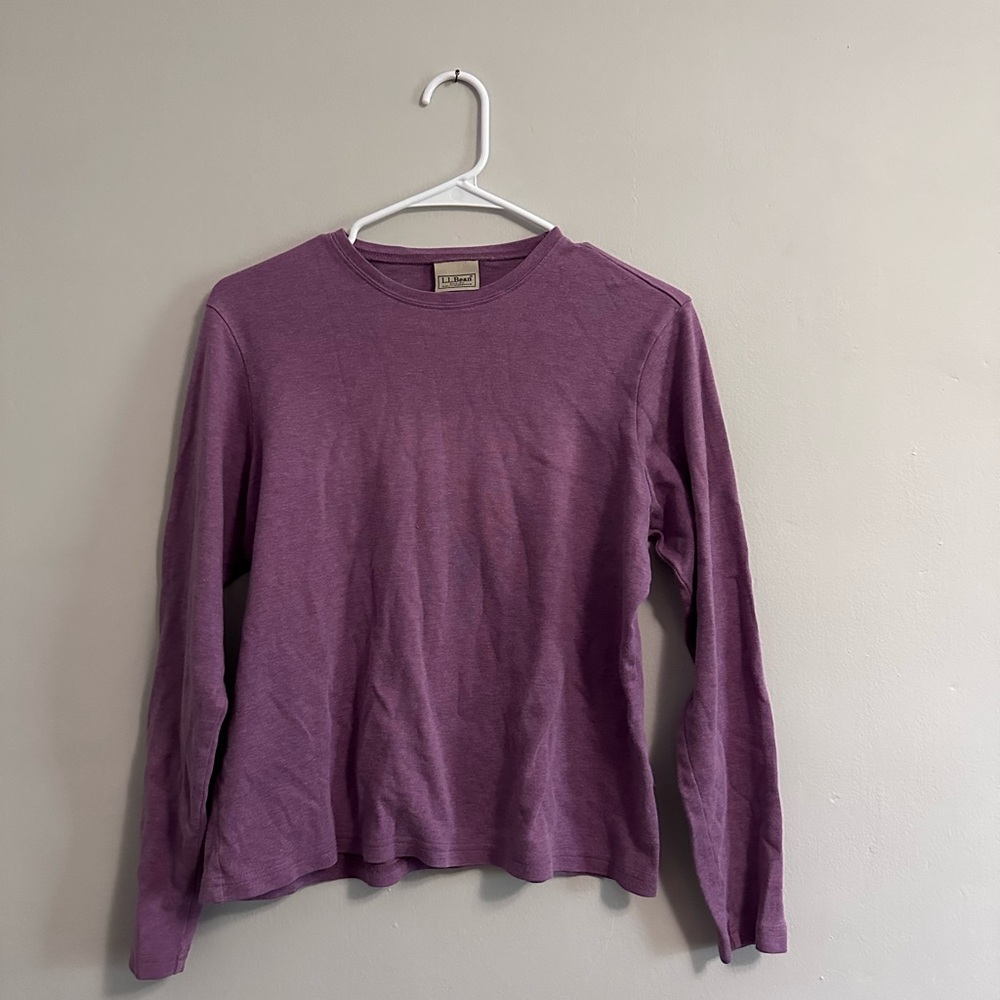 L.L. Bean Plum Crew Neck Top
